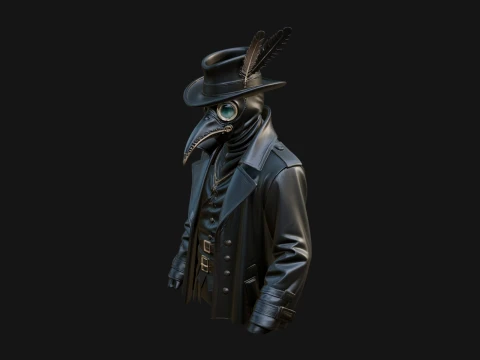 Plague Doctor Statue Design 10 - 3D Print Model 3D Print Model