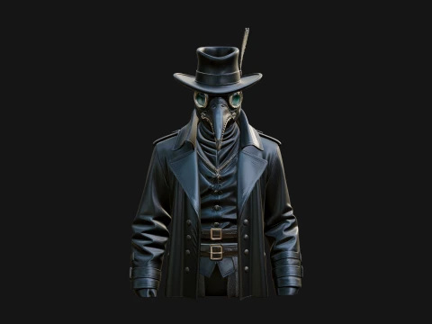 Plague Doctor Statue Design 10 - 3D Print Model 3D Print Model