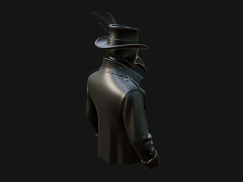 Plague Doctor Statue Design 10 - 3D Print Model 3D Print Model