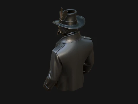 Plague Doctor Statue Design 10 - 3D Print Model 3D Print Model