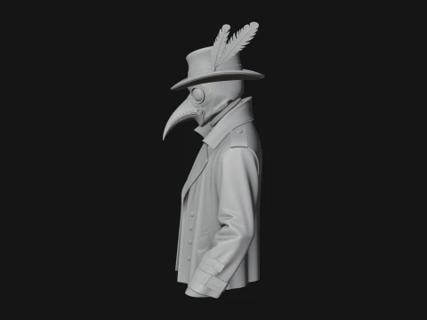 Plague Doctor Statue Design 10 - 3D Print Model 3D Print Model