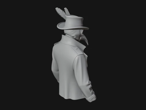 Plague Doctor Statue Design 10 - 3D Print Model 3D Print Model