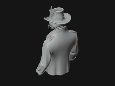 Plague Doctor Statue Design 10 - 3D Print Model 3D Print Model