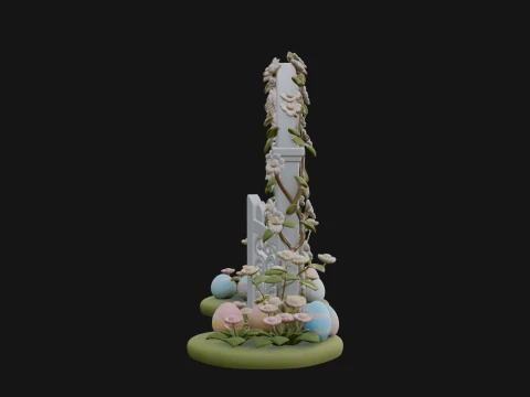 Easter Blossom Garden Gate Design 3 - 3D Print Model 3D Print Model