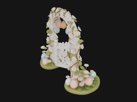 Easter Blossom Garden Gate Design 3 - 3D Print Model 3D Print Model