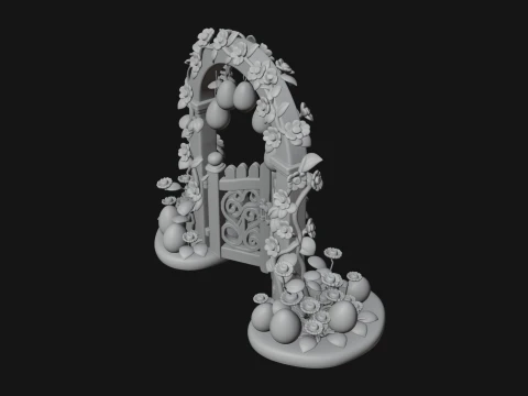 Easter Blossom Garden Gate Design 3 - 3D Print Model 3D Print Model