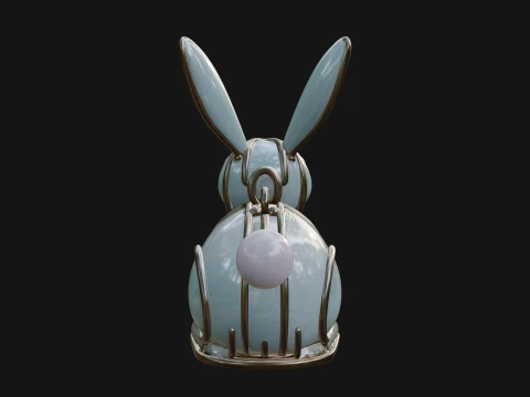 Rabbit Shaped Glass Lantern Model Design 1 - 3D Print Model 3D Print Model
