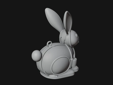 Rabbit Shaped Glass Lantern Model Design 1 - 3D Print Model 3D Print Model