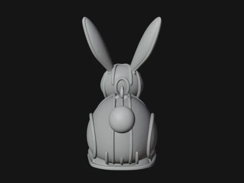 Rabbit Shaped Glass Lantern Model Design 1 - 3D Print Model 3D Print Model