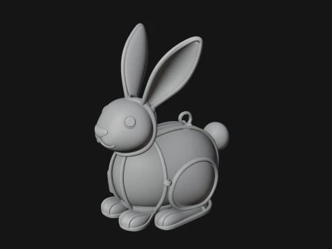 Rabbit Shaped Glass Lantern Model Design 1 - 3D Print Model 3D Print Model