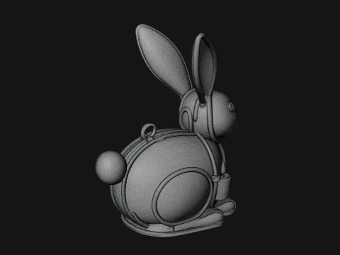 Rabbit Shaped Glass Lantern Model Design 1 - 3D Print Model 3D Print Model