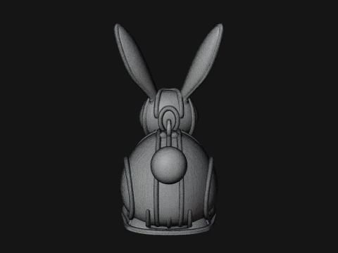 Rabbit Shaped Glass Lantern Model Design 1 - 3D Print Model 3D Print Model
