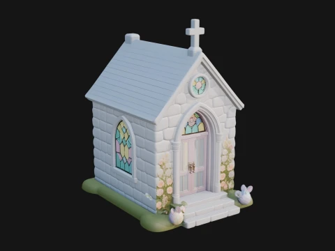 Easter Blossom Chapel House Design 3 - 3D Print Model 3D Print Model
