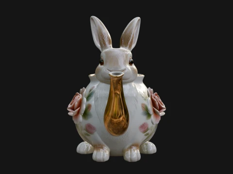 Rabbit Shaped Teapot Model Design 3 - 3D Print Model 3D Print Model