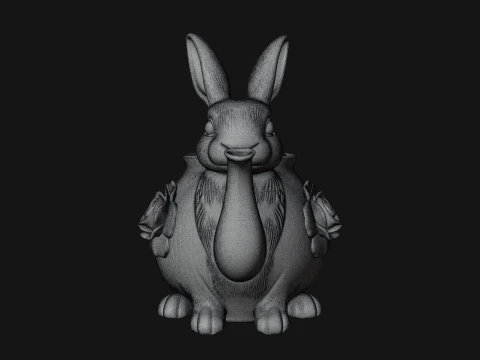 Rabbit Shaped Teapot Model Design 3 - 3D Print Model 3D Print Model