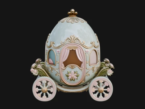 Easter Egg Carriage Model Design 4 - 3D Print Model 3D Print Model