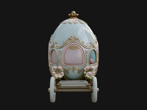 Easter Egg Carriage Model Design 4 - 3D Print Model 3D Print Model