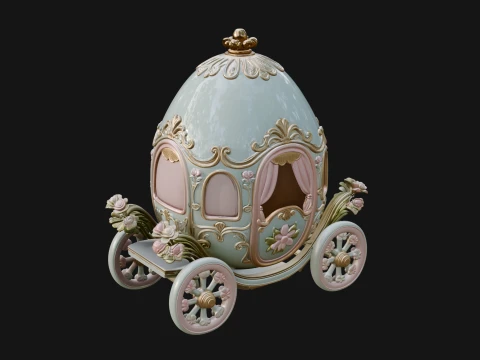 Easter Egg Carriage Model Design 4 - 3D Print Model 3D Print Model