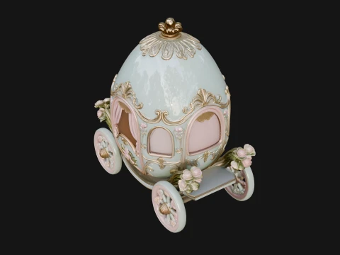 Easter Egg Carriage Model Design 4 - 3D Print Model 3D Print Model