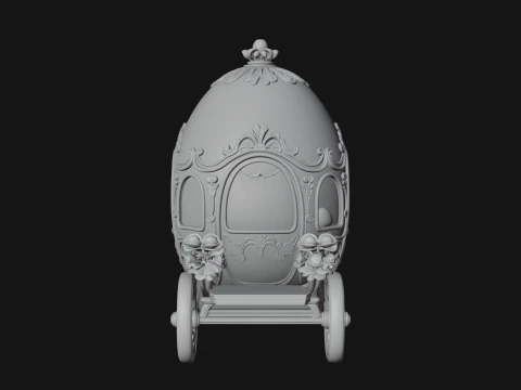 Easter Egg Carriage Model Design 4 - 3D Print Model 3D Print Model