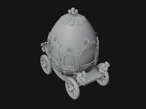 Easter Egg Carriage Model Design 4 - 3D Print Model 3D Print Model