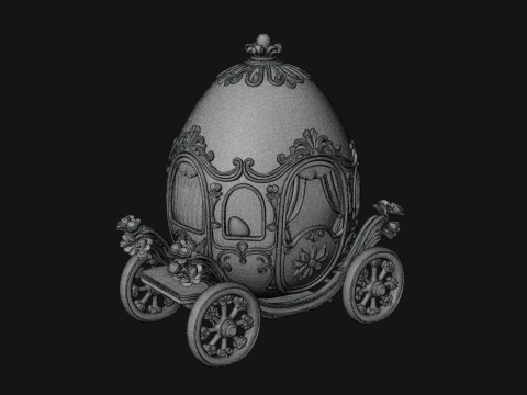 Easter Egg Carriage Model Design 4 - 3D Print Model 3D Print Model