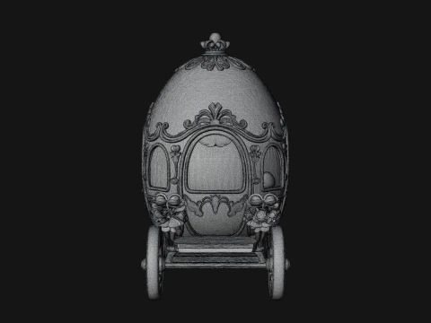 Easter Egg Carriage Model Design 4 - 3D Print Model 3D Print Model