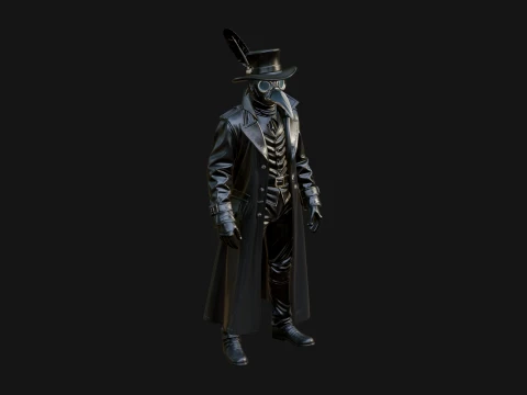 Plague Doctor Statue Design 11 - 3D Print Model 3D Print Model