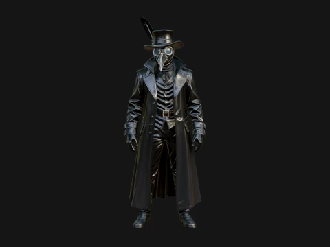 Plague Doctor Statue Design 11 - 3D Print Model 3D Print Model