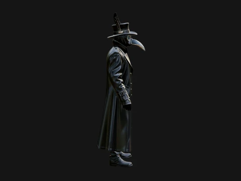 Plague Doctor Statue Design 11 - 3D Print Model 3D Print Model