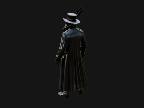 Plague Doctor Statue Design 11 - 3D Print Model 3D Print Model
