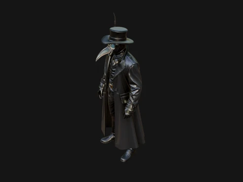Plague Doctor Statue Design 11 - 3D Print Model 3D Print Model