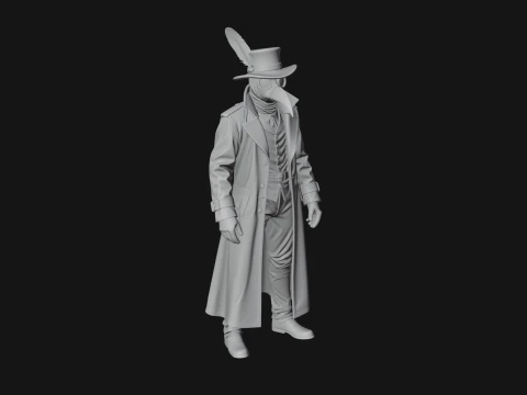 Plague Doctor Statue Design 11 - 3D Print Model 3D Print Model