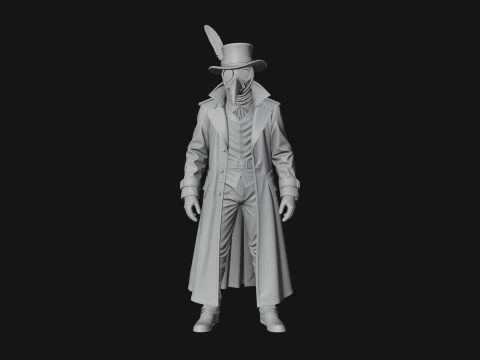Plague Doctor Statue Design 11 - 3D Print Model 3D Print Model