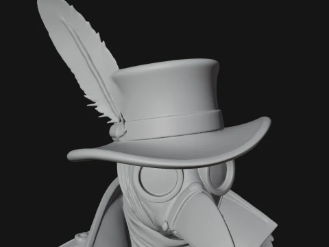 Plague Doctor Statue Design 11 - 3D Print Model 3D Print Model