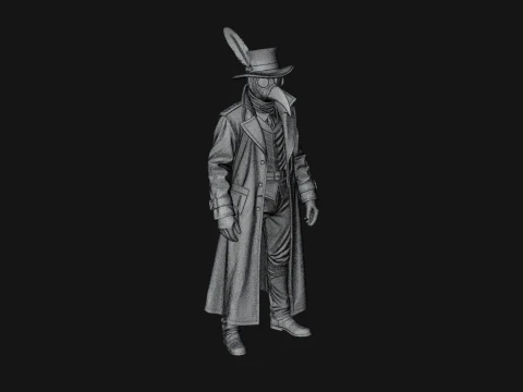 Plague Doctor Statue Design 11 - 3D Print Model 3D Print Model
