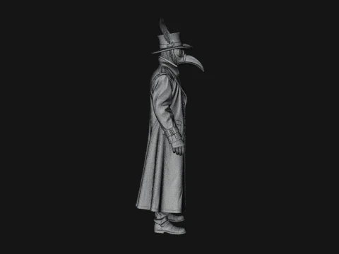 Plague Doctor Statue Design 11 - 3D Print Model 3D Print Model