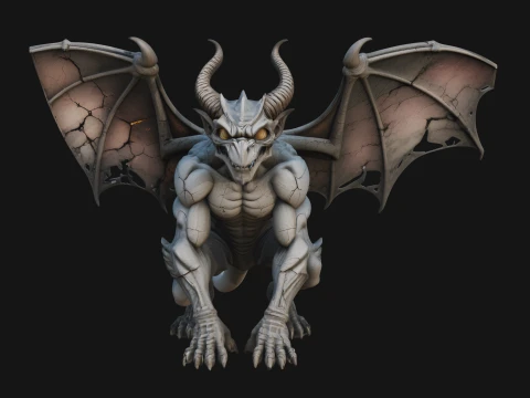 Gothic Gargoyle Statue Design 11 - 3D Print Model 3D Print Model