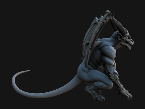 Gothic Gargoyle Statue Design 11 - 3D Print Model 3D Print Model