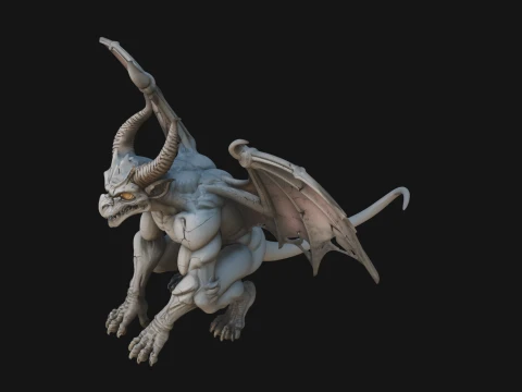 Gothic Gargoyle Statue Design 11 - 3D Print Model 3D Print Model
