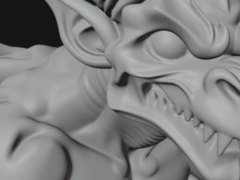 Gothic Gargoyle Statue Design 11 - 3D Print Model 3D Print Model