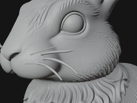 Rabbit Candle Holder Statue Design 2 - 3D Print Model 3D Print Model