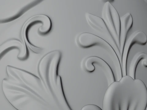 Floral Carved Easter Egg Ornament Design 4 - 3D Print Model 3D Print Model