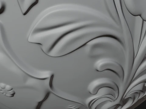 Floral Carved Easter Egg Ornament Design 4 - 3D Print Model 3D Print Model