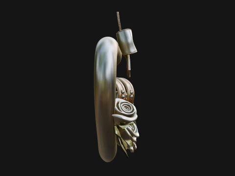 Wedding Rings Heart Wreath Ornament Design 3 - 3D Print Model 3D Print Model