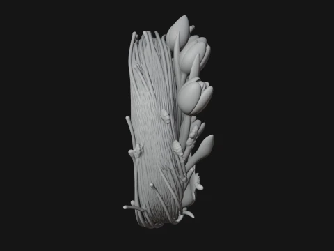 Spring Tulip Wreath Ornament Design 2 - 3D Print Model 3D Print Model