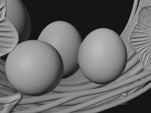 Spring Tulip Wreath Ornament Design 2 - 3D Print Model 3D Print Model