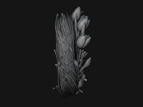 Spring Tulip Wreath Ornament Design 2 - 3D Print Model 3D Print Model