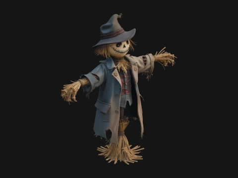 Pumpkin Scarecrow Statue Design 18 - 3D Print Model 3D Print Model