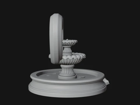 Rose Flower Garden Fountain Model Design 3 - 3D Print Model 3D Print Model
